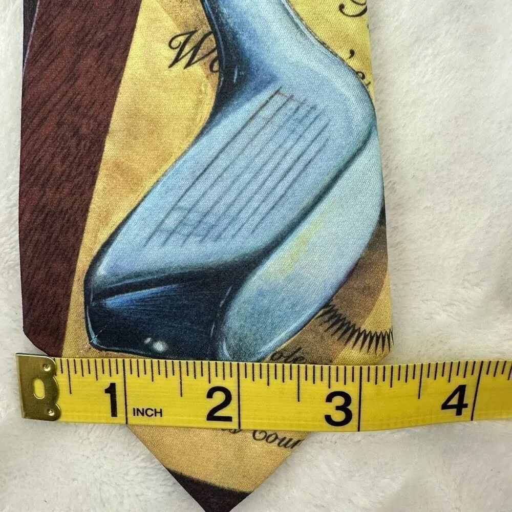 Vintage Ralph‎ Marlin Golfclub Novelry Print Tie Golf Putter Golfer Gift